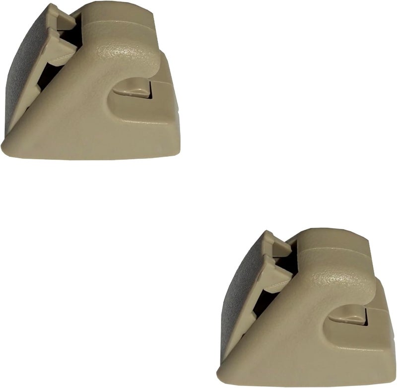 2M PLASTIC Sun Visor Holder Retainer Pair fits for Chevy Cruze 11-16 Buick Verano 12-16 Beige Cocoa - Image 1